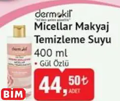 DERMOKİL MİCELLAR MAKYAJ TEMİZLEME SUYU